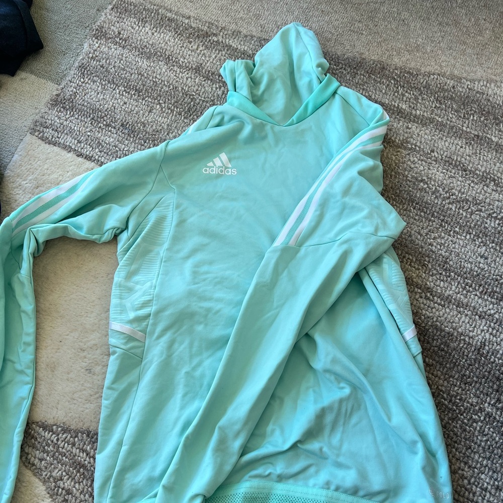 Seafoam green adidas pullover